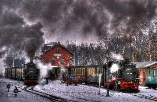 Bahnhof Berzdorf im Winter